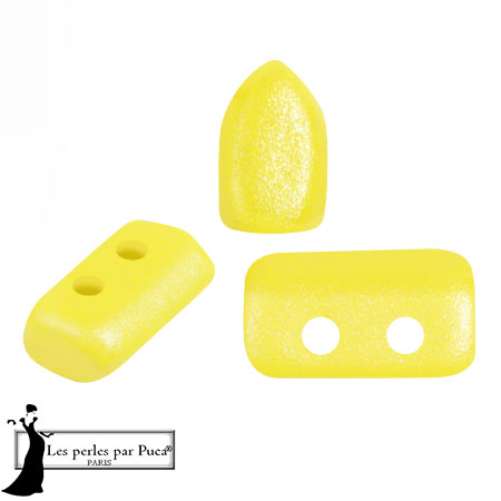 Perle di vetro Piros® by Puca® 2x5 mm - Lemon Tea x10g