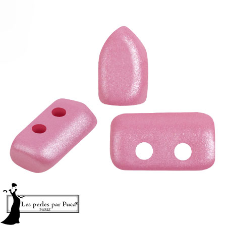 Perle di vetro Piros® by Puca® 2x5 mm - Milky Pink x10g