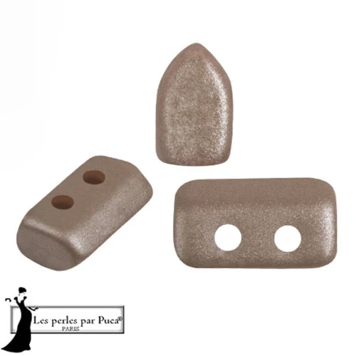 Perle di vetro Piros® by Puca® 2x5 mm - Mocca x10g