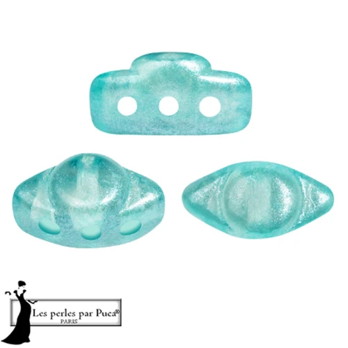 Perle di vetro Volos® di Puca® 4x8 mm - Riviera Azur x10g