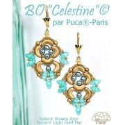 Perle di vetro Volos® di Puca® 4x8 mm - Riviera Azur x10g