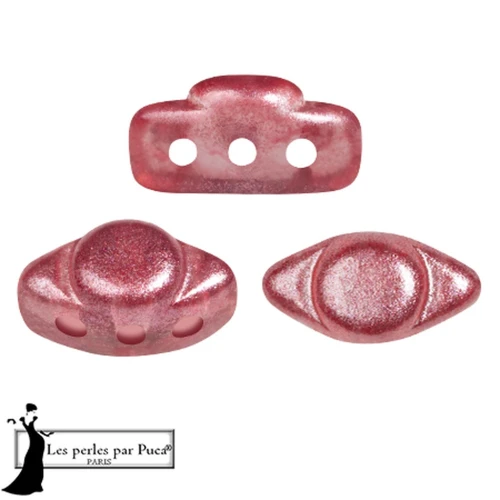 Perle di vetro Volos® di Puca® 4x8 mm - Riviera Cherry x10g