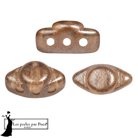 Perle di vetro Volos® di Puca® 4x8 mm - Riviera Mocca x10g