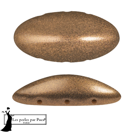 Athos 3D 3 fori® di Puca® 20x10 mm - Apricot Metallic Mat x1