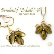 Athos 3D 3 fori® di Puca® 20x10 mm - Apricot Metallic Mat x1