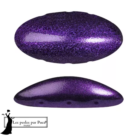Athos 3D 3 fori® di Puca® 20x10 mm - Dark Lilac Metallic Mat x1