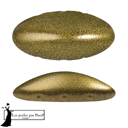 Athos 3D 3 fori® di Puca® 20x10 mm -Gold Metallic Mat x1