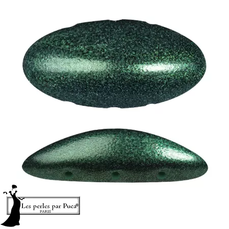 Athos 3D 3 fori® di Puca® 20x10 mm - Green Forest Metallic Mat x1