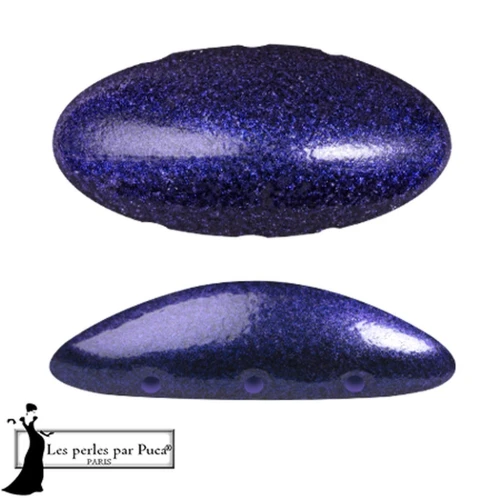 Athos 3D 3 fori® di Puca® 20x10 mm - Royal Blue Metallic Mat x1