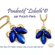 Athos 3D 3 fori® di Puca® 20x10 mm - Royal Blue Metallic Mat x1