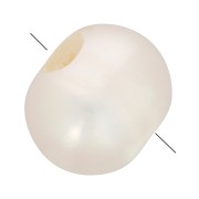 Perle rotonde d'acqua dolce da 10 mm - foro grande da 3 mm - Grado A+ - Bianco perlato x4