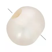 Perle rotonde d'acqua dolce da 10 mm - foro grande da 3 mm - Grado A+ - Bianco perlato x4