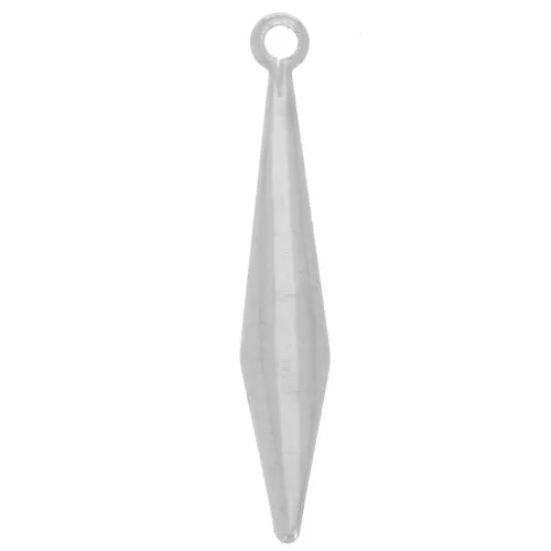 Zecchini rombo 20x3 mm - Argentato x6