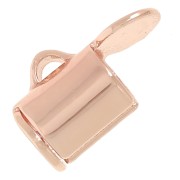 Terminale per tessitura perle rocaille e Delica Miyuki 5 mm - Dorato rosa x10