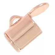 Terminale per tessitura perle rocaille e Delica Miyuki 5 mm - Dorato rosa x10