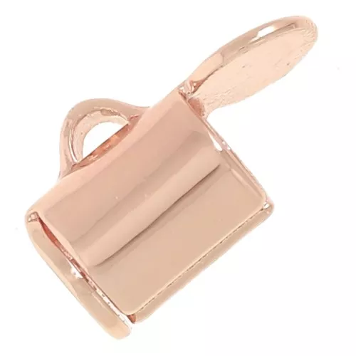 Terminale per tessitura perle rocaille e Delica Miyuki 5 mm - Dorato rosa x10