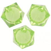 Perle quadrate sfaccettate in acrilico trasparente da 10 mm - Verde chiaro x10|raw }}