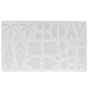 Stampo in silicone per pendenti e distanziatori in resina - Trasparente