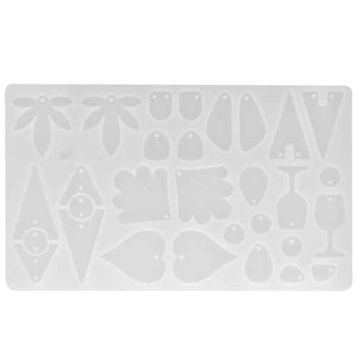 Stampo in silicone per pendenti e distanziatori in resina - Trasparente