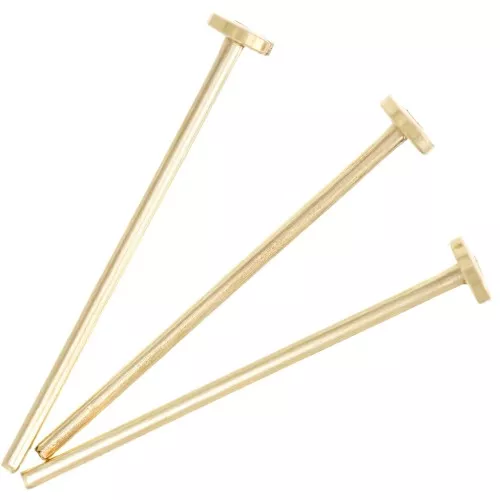 Chiodi a testa piatta 20x0,8 mm morbidi - Dorato con oro fino x20