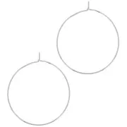 Orecchini a cerchio da decorare 30 mm - Filo 0,7 mm - Argento x2