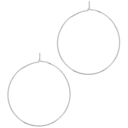 Orecchini a cerchio da decorare 30 mm - Filo 0,7 mm - Argento x2