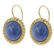 Monachelle effetto corda per cabochon base piatta 12 mm - Dorato con oro fino x2