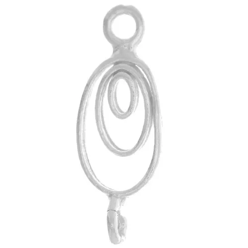 Distanziatore ovale 18x6,5 mm - Argento 925 x1