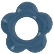 Pendenti a forma di fiore in metallo e resina epossidica da 18 mm - Petrolio x4|raw }}