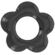 Pendenti a forma di fiore in metallo e resina epossidica da 18 mm - Nero x4