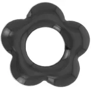 Nero - Pendentifs fleur 18 mm en métal et résine époxy - Noir x4 Pendentifs fleur 18 mm en métal et résine époxy - Noir x4