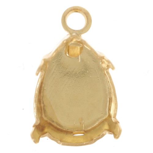 Pendente castone per cabochon PureCrystal 4320 14x10 mm - Dorato x1