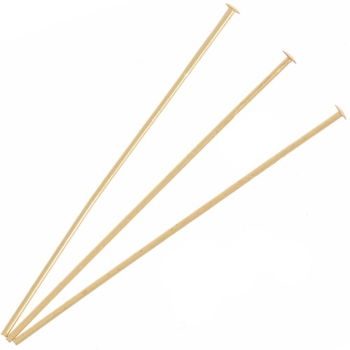 Chiodini a testa piatta 40x0,7 mm - produzione europea - Dorato x25