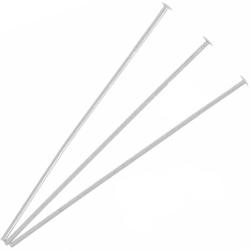 Chiodini a testa piatta 40x0,7 mm - produzione europea - Argento x25