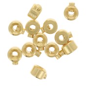 Schiaccini rotondi 3x2 mm - 2 in 1 - Dorato x4|raw }}