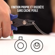 Schiaccini rotondi 3x2 mm - 2 in 1 - Dorato x4