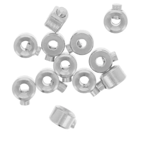 Schiaccini rotondi 3x2 mm - 2 in 1 - Placcatura argento fino invecchiato x4