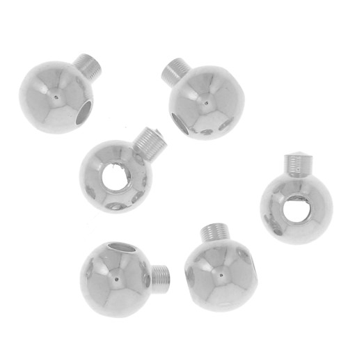 Schiaccini rotondi 3 mm - 2 in 1 - Placcatura argento fino invecchiato x4