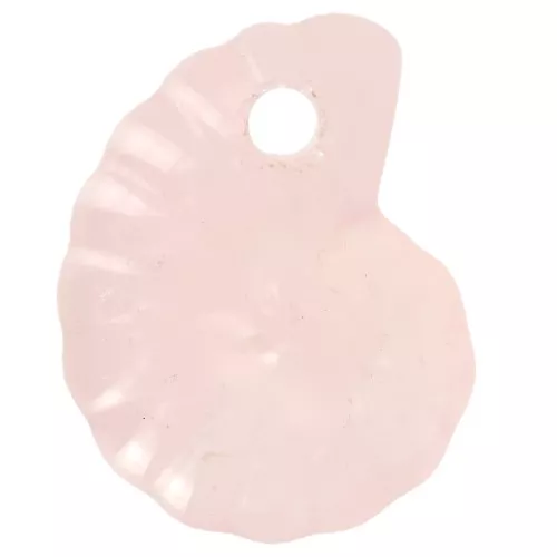 Pendente in pietra semipreziosa a spirale 20x16 mm - Quarzo rosa x1
