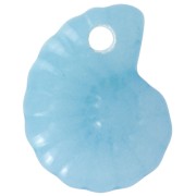Pendente a spirale in pietra semipreziosa colorata 20x16 mm - Aqua Jade x1|raw }}