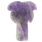 Ametista - Pendentif palmier 28x22 mm en pierre gemme - Amethyste x1 Pendentif palmier 28x22 mm en pierre gemme - Amethyste x1