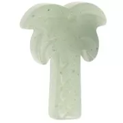 Pendente a forma di palma 28x22 mm in pietra semipreziosa - Avventurina x1