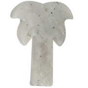 Pendente a forma di palma 28x22 mm in pietra semipreziosa - Labradorite x1