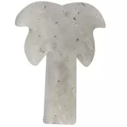 Pendente a forma di palma 28x22 mm in pietra semipreziosa - Labradorite x1