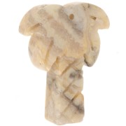 Pendente a forma di palma 28x22 mm in pietra semipreziosa - Agata matta x1|raw }}