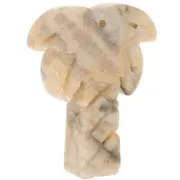 Agata - Pendentif palmier 28x22 mm en pierre gemme - Agate crazy x1 Pendentif palmier 28x22 mm en pierre gemme - Agate crazy x1