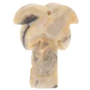 Pendente a forma di palma 28x22 mm in pietra semipreziosa - Agata matta x1