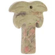 Unakite - Pendentif palmier 28x22 mm en pierre gemme - Unakite x1 Pendentif palmier 28x22 mm en pierre gemme - Unakite x1