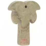 Pendente a forma di palma 28x22 mm in pietra semipreziosa - Unakite x1