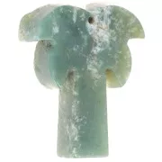 Pendente a forma di palma 28x22 mm in pietra semipreziosa - Agata indiana x1